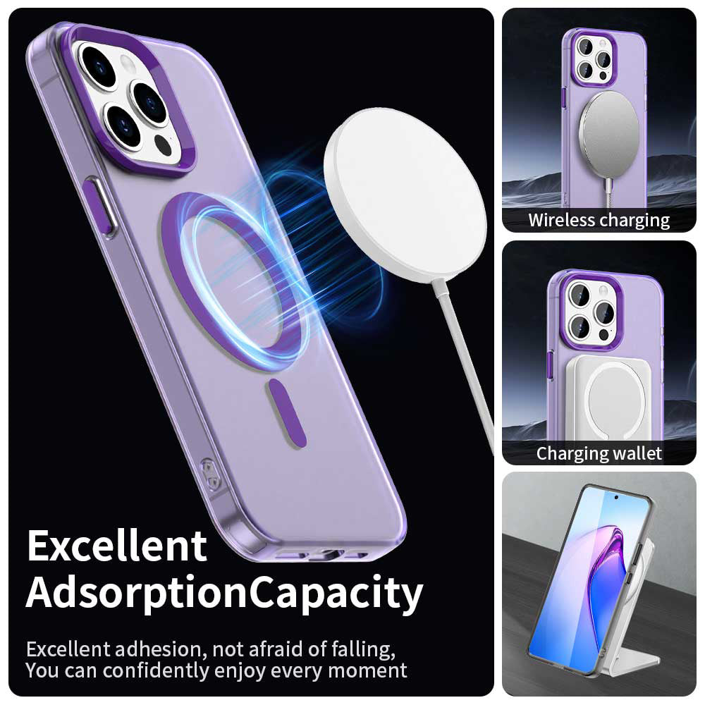 MagSafe Case for Apple iPhone 15 Pro Max, Techsuit, CandyCase, Purple