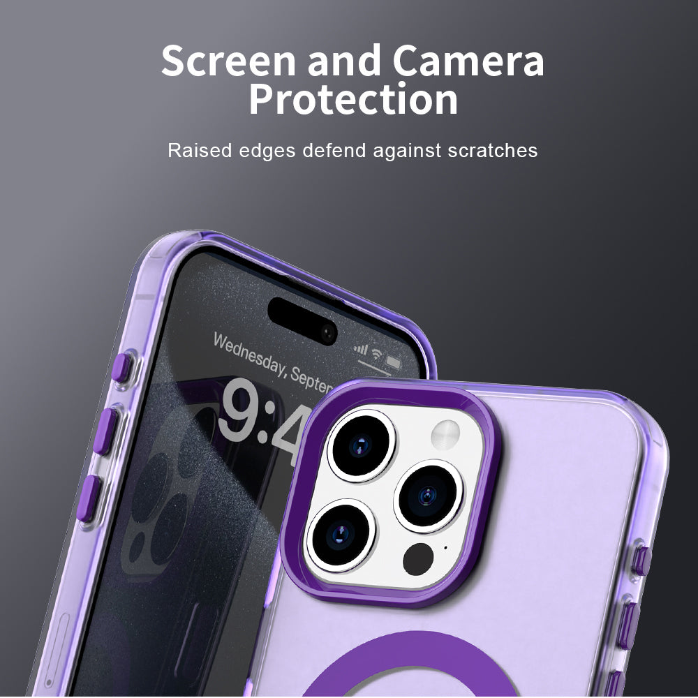MagSafe Case for Apple iPhone 15 Pro, Techsuit, CandyCase, Purple