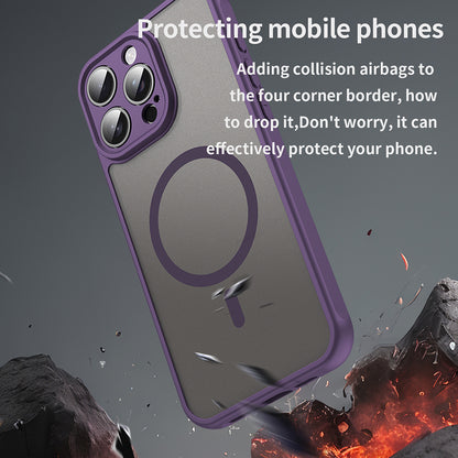 MagSafe Case for Apple iPhone 15 Pro, Techsuit, HaloFrost II, Purple