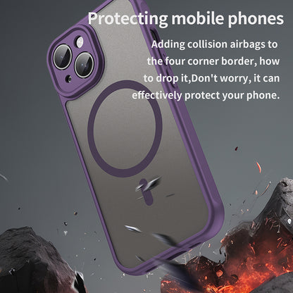 MagSafe Case for Apple iPhone 15, Techsuit, HaloFrost II, Purple