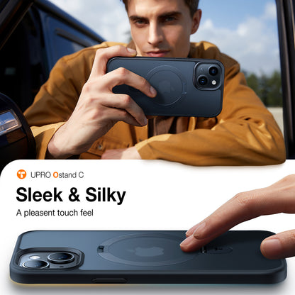 MagSafe Case for Apple iPhone 15, Torras, Ostand, Black