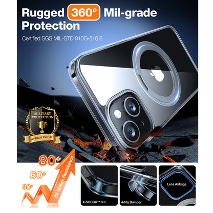 MagSafe Case for Apple iPhone 15, Torras, Ostand Pro, Transparent