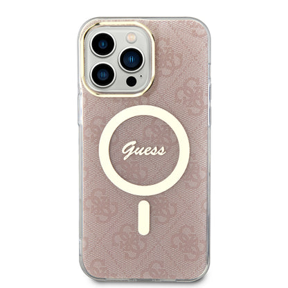 MagSafe Case for Apple iPhone 16, Guess, IML 4G, Pink