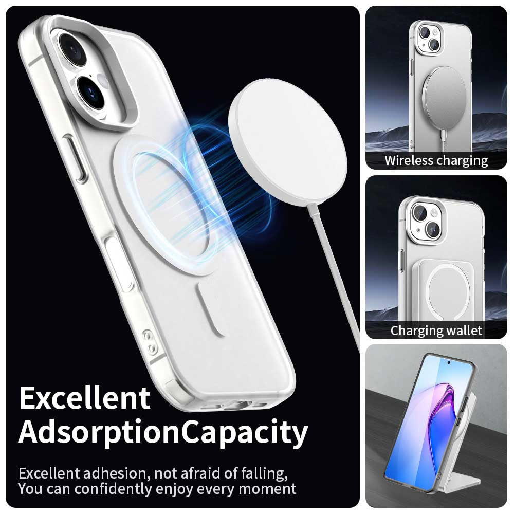 MagSafe Case for Apple iPhone 16 Plus, Techsuit, CandyCase, White