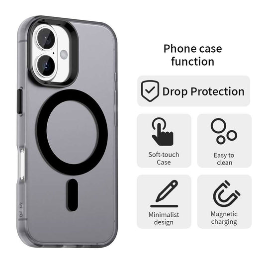 MagSafe Case for Apple iPhone 16 Plus, Techsuit, CandyCase, Black