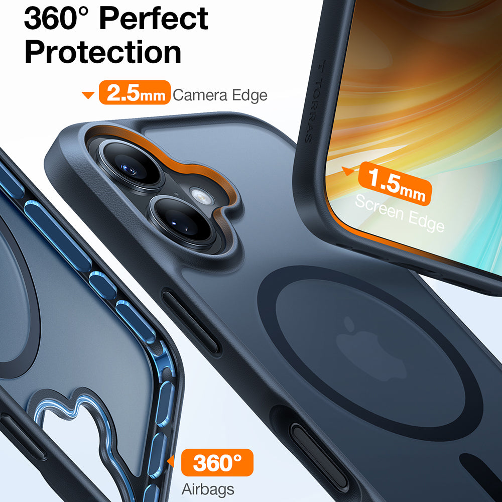 MagSafe Case for Apple iPhone 16 Plus, Torras, Guardian, Black