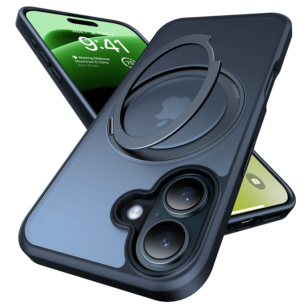 MagSafe Case for Apple iPhone 16 Plus, Torras, Ostand Pro, Black