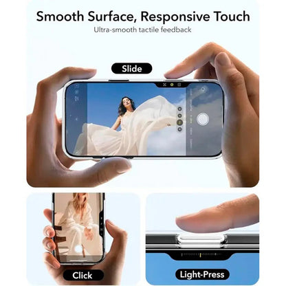 MagSafe Case for Apple iPhone 16 Pro Max, ESR, Classic Hybrid Kickstand Slide, Black Transparent