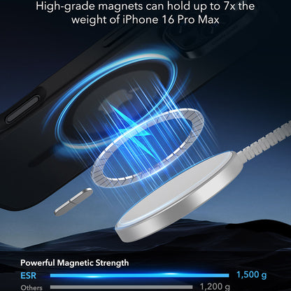 MagSafe Case for Apple iPhone 16 Pro Max, ESR, Classic Hybrid, Matte Black