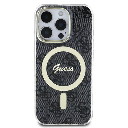 MagSafe Case for Apple iPhone 16 Pro Max, Guess, IML 4G, Black