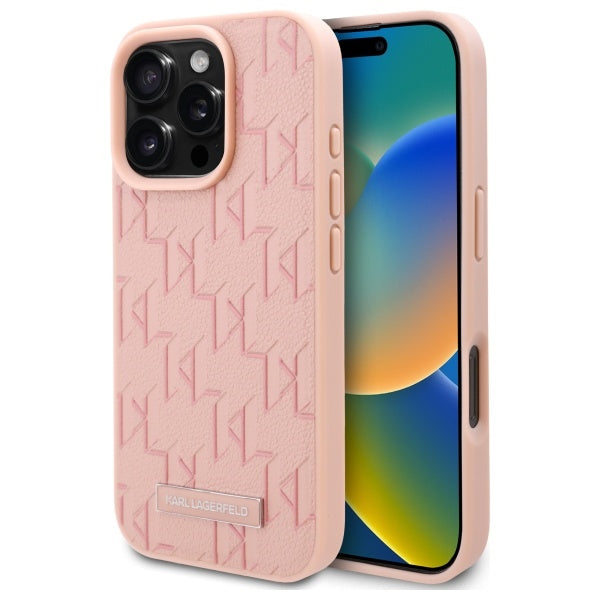 MagSafe Case for Apple iPhone 16 Pro Max, Karl Lagerfeld, Hot Stamp, Pink