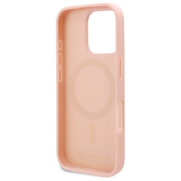 MagSafe Case for Apple iPhone 16 Pro Max, Karl Lagerfeld, Hot Stamp, Pink