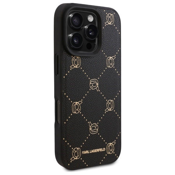 MagSafe Case for Apple iPhone 16 Pro Max, Karl Lagerfeld, Karl's Head, Black