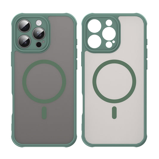 MagSafe Case for Apple iPhone 16 Pro Max, Techsuit, HaloFrost II, Green