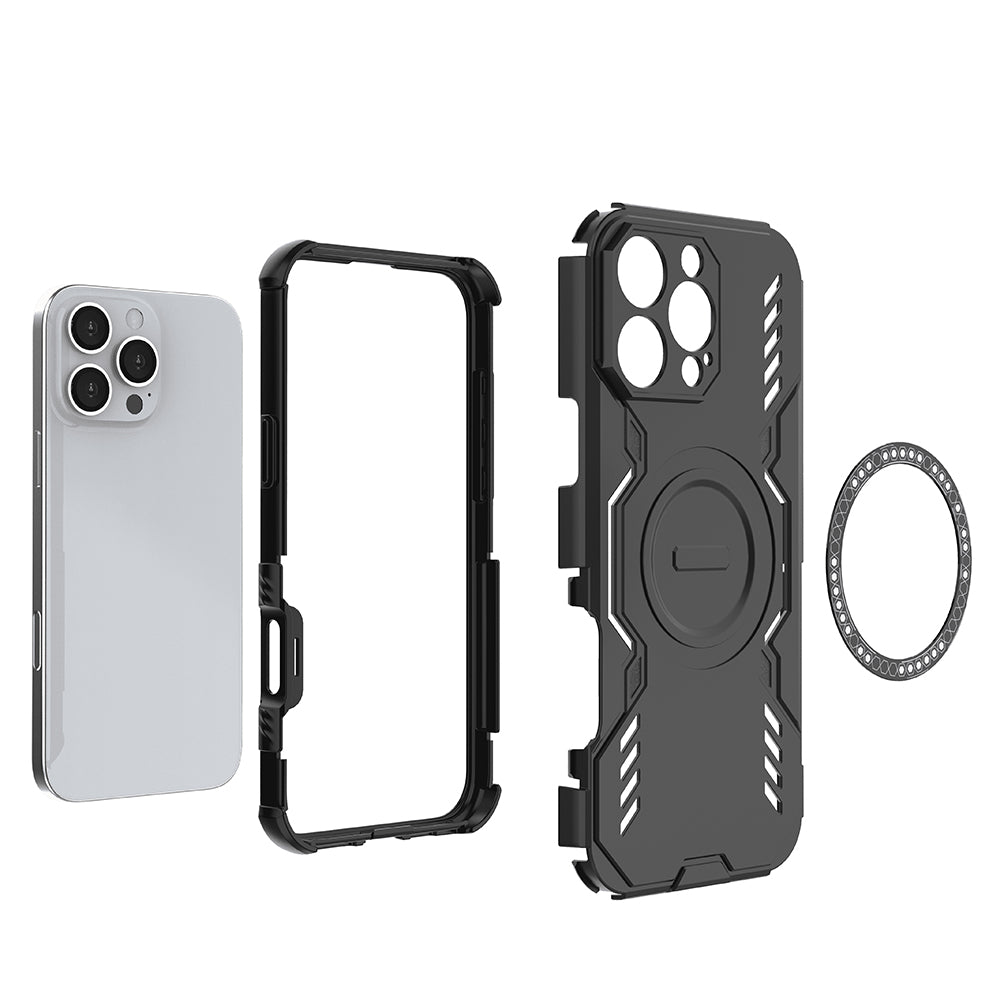 MagSafe Case for Apple iPhone 16 Pro, Techsuit, ArmorMag, Blue