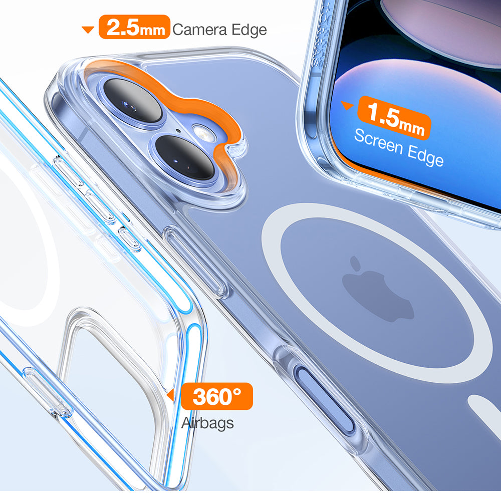 MagSafe Case for Apple iPhone 16, Torras, Diamond, Transparent