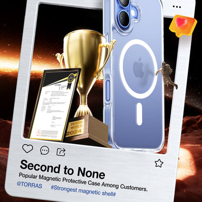 MagSafe Case for Apple iPhone 16, Torras, Diamond, Transparent