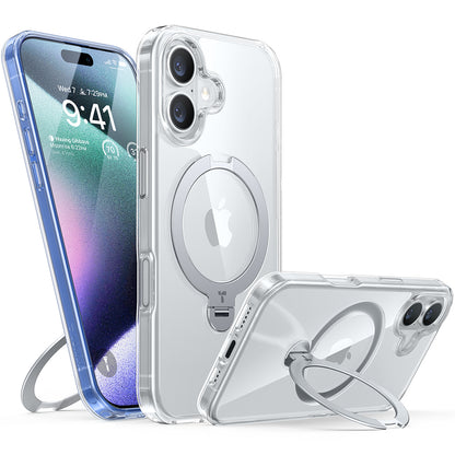 MagSafe Case for Apple iPhone 16, Torras, Ostand Spin, Transparent