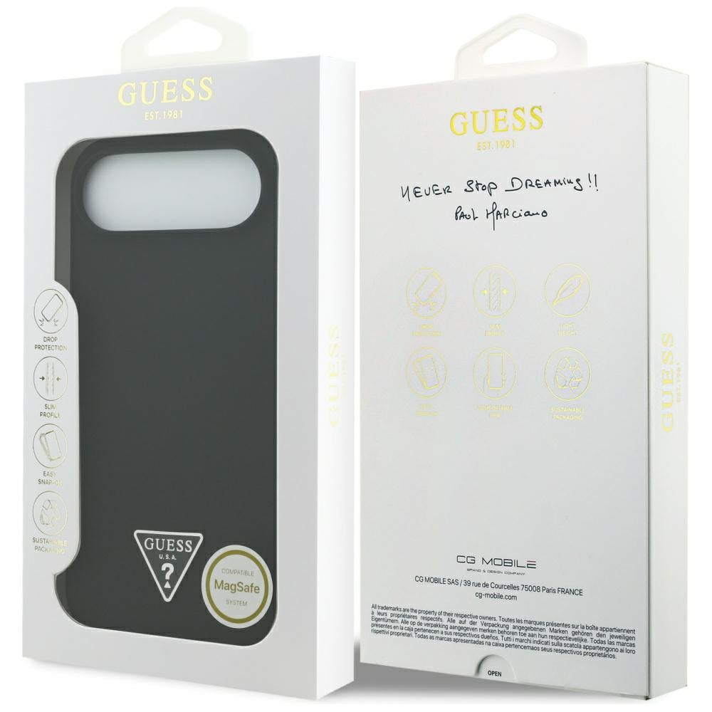 MagSafe Case for Apple iPhone 17 Air, Guess, Triangle Logo, Black