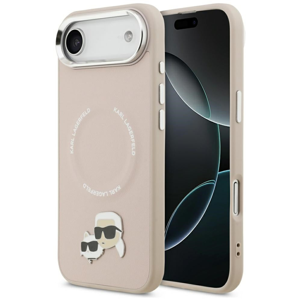 MagSafe Case for Apple iPhone 17 Air, Karl Lagerfeld, Karl & Choupette Pins, Pink