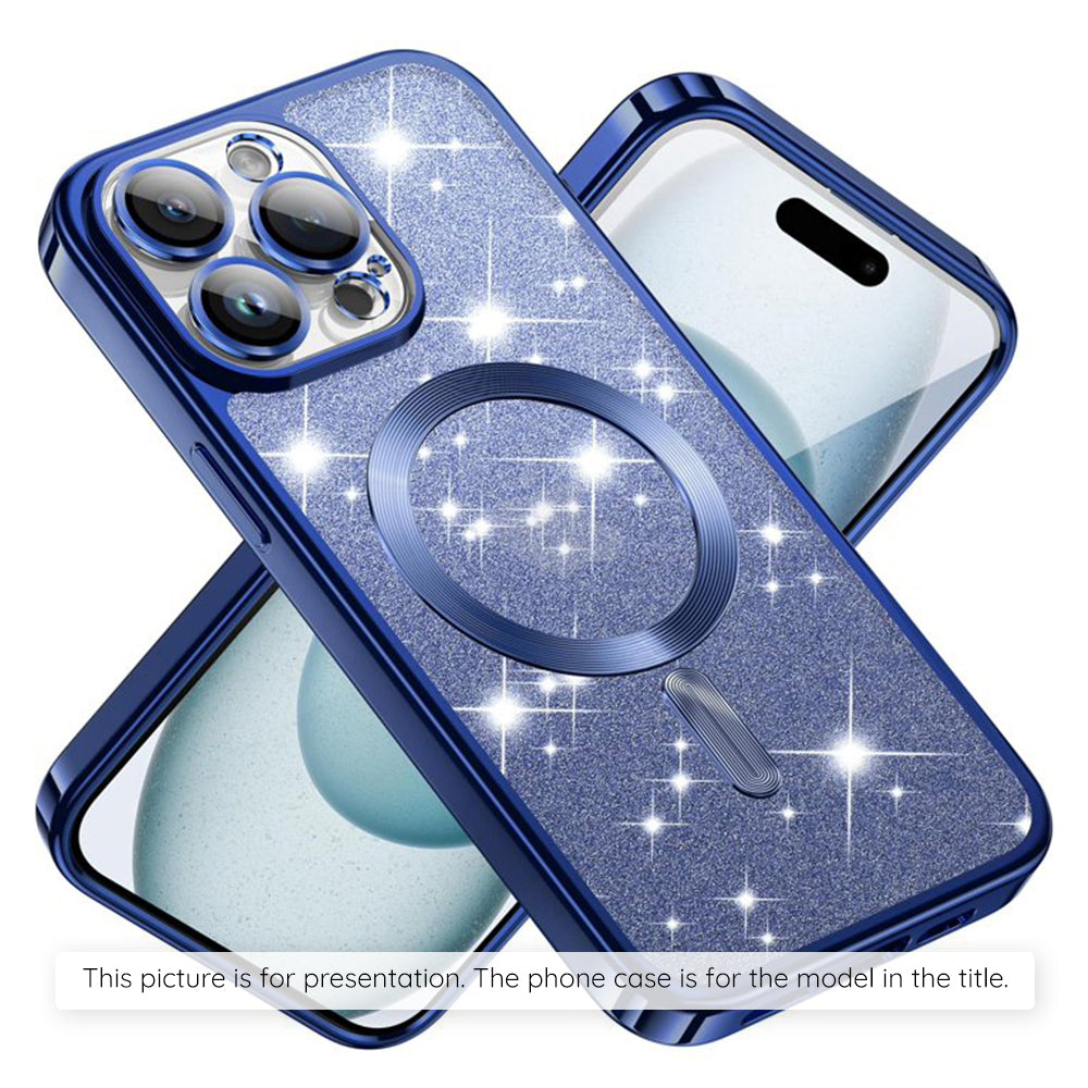 MagSafe Case for Apple iPhone 17 Air, Techsuit, Luxury Glitter, Blue