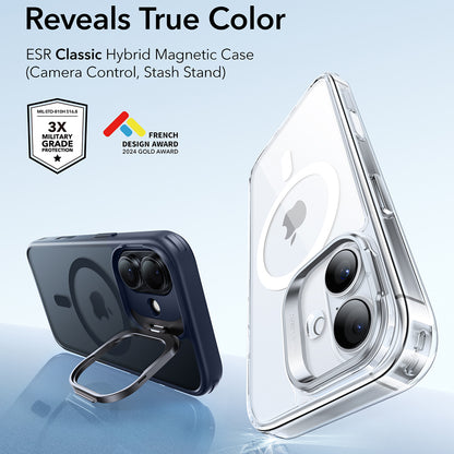 MagSafe Case for Apple iPhone 17, ESR, Classic Hybrid Kickstand, Satin Blue