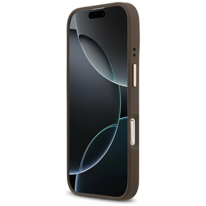 MagSafe Case for Apple iPhone 17, Guess, 4G Logo Plate, Brown