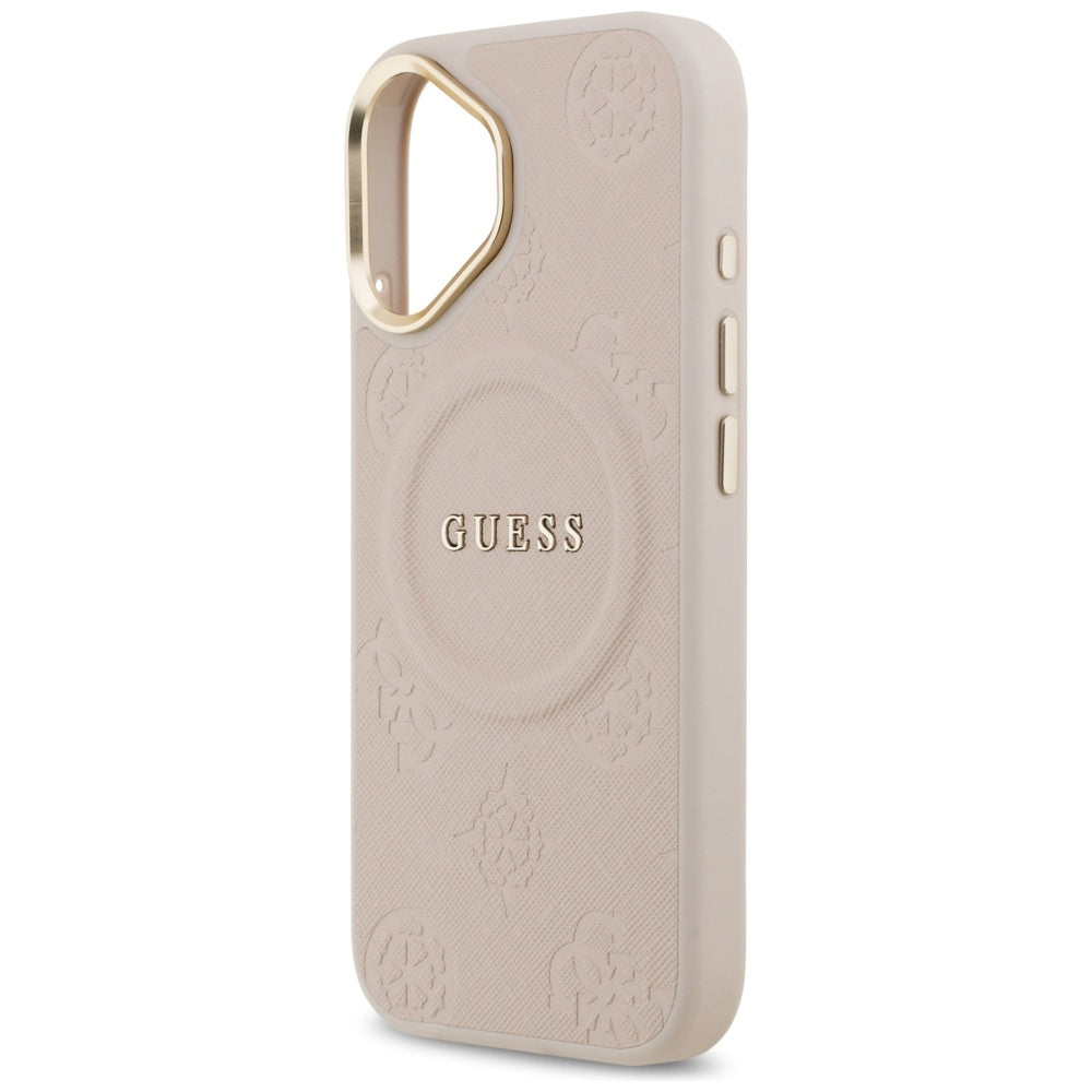 MagSafe Case for Apple iPhone 17, Guess, Peony Hot Stamp, Pink