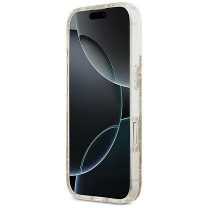 MagSafe Case for Apple iPhone 17, Guess, Resin Bottom Glitter, Gold