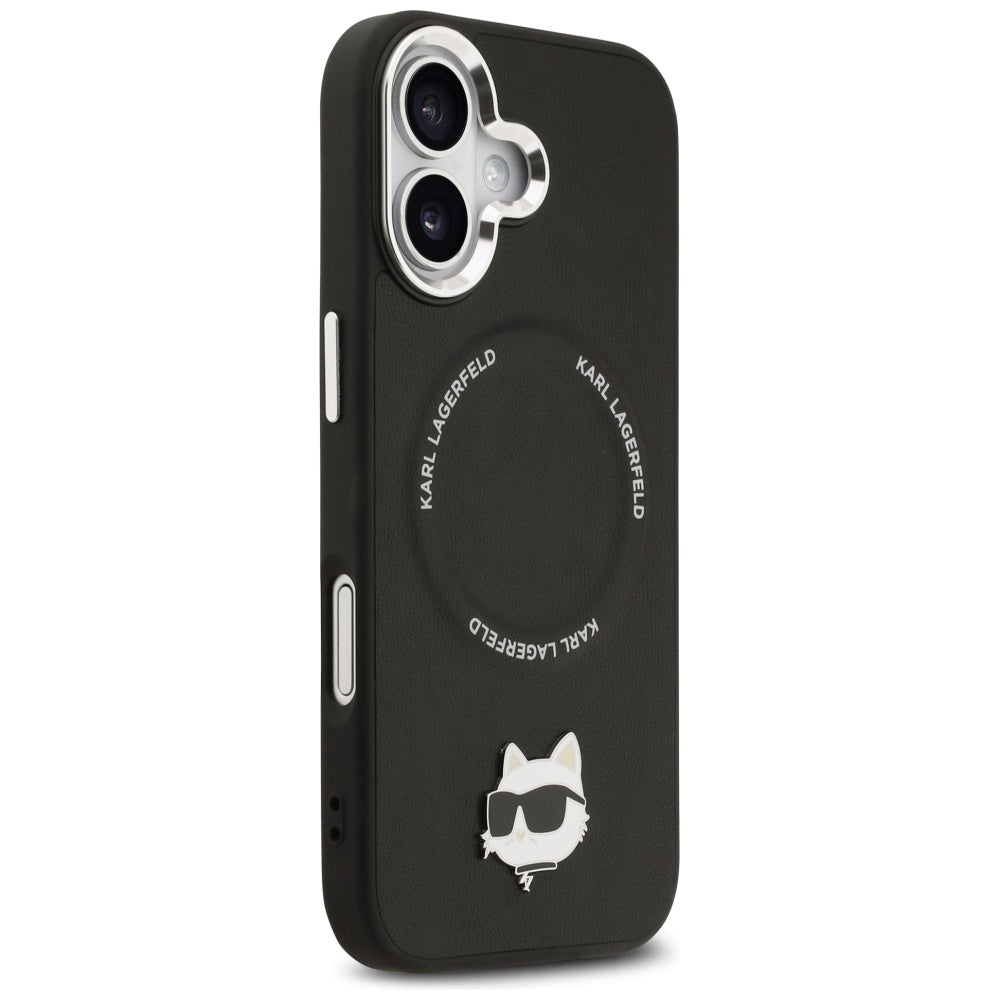 MagSafe Case for Apple iPhone 17, Karl Lagerfeld, Choupette Pin, Black