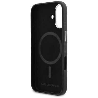 MagSafe Case for Apple iPhone 17, Karl Lagerfeld, Karl & Choupette Head's Pin, Black