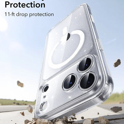 MagSafe Case for Apple iPhone 17 Pro, ESR, Classic Hybrid Shimmer, Transparent
