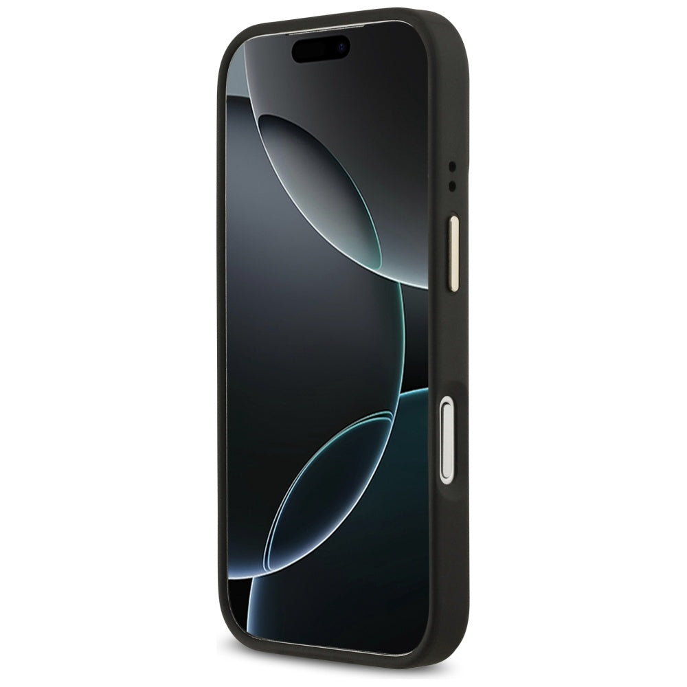 MagSafe Case for Apple iPhone 17 Pro, Guess, 4G Logo Plate, Black