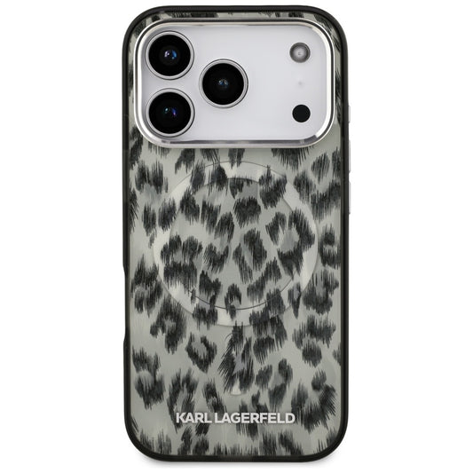 MagSafe Case for Apple iPhone 17 Pro, Karl Lagerfeld, IML Leopard Pattern, Brown