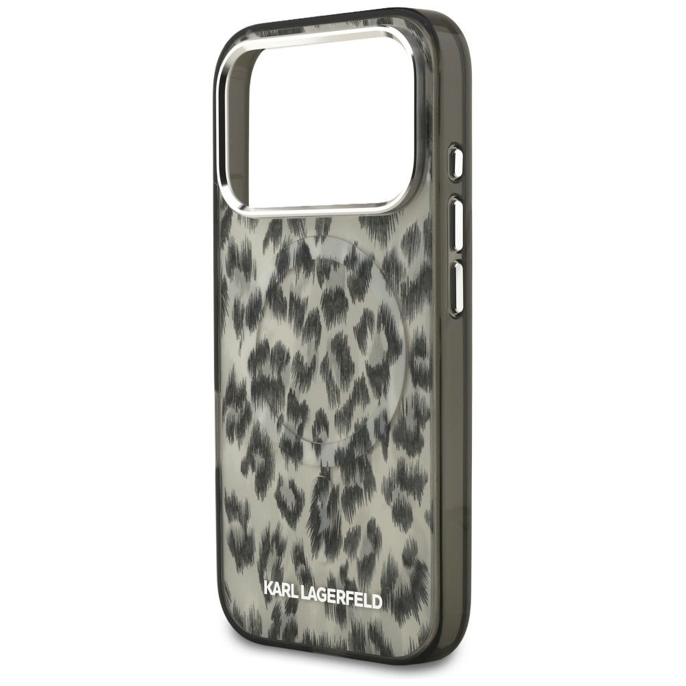 MagSafe Case for Apple iPhone 17 Pro, Karl Lagerfeld, IML Leopard Pattern, Brown