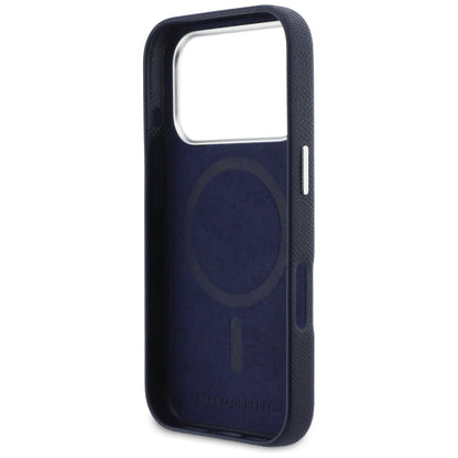 MagSafe Case for Apple iPhone 17 Pro, Karl Lagerfeld, Saffiano Karl & Choupette Pins, Blue