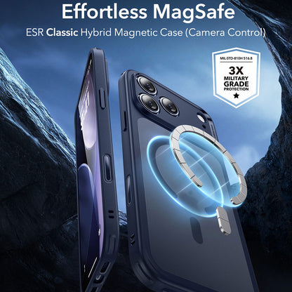 MagSafe Case for Apple iPhone 17 Pro Max, ESR, Classic Hybrid, Satin Blue