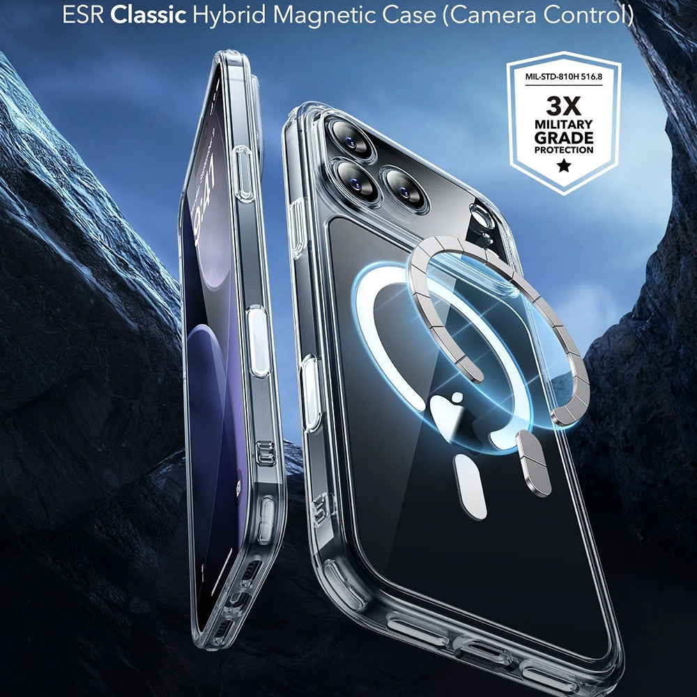 MagSafe Case for Apple iPhone 17 Pro Max, ESR, Classic Hybrid, Transparent