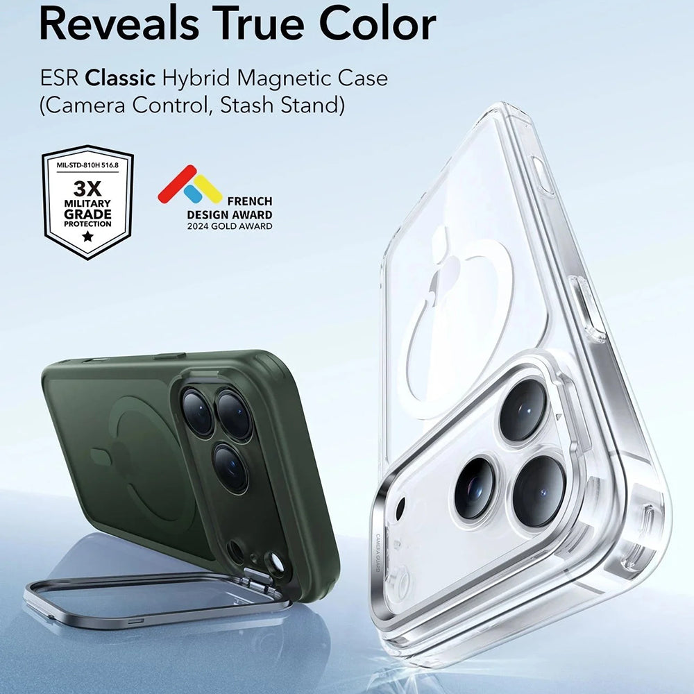 MagSafe Case for Apple iPhone 17 Pro Max, ESR, Classic Hybrid, Satin Green