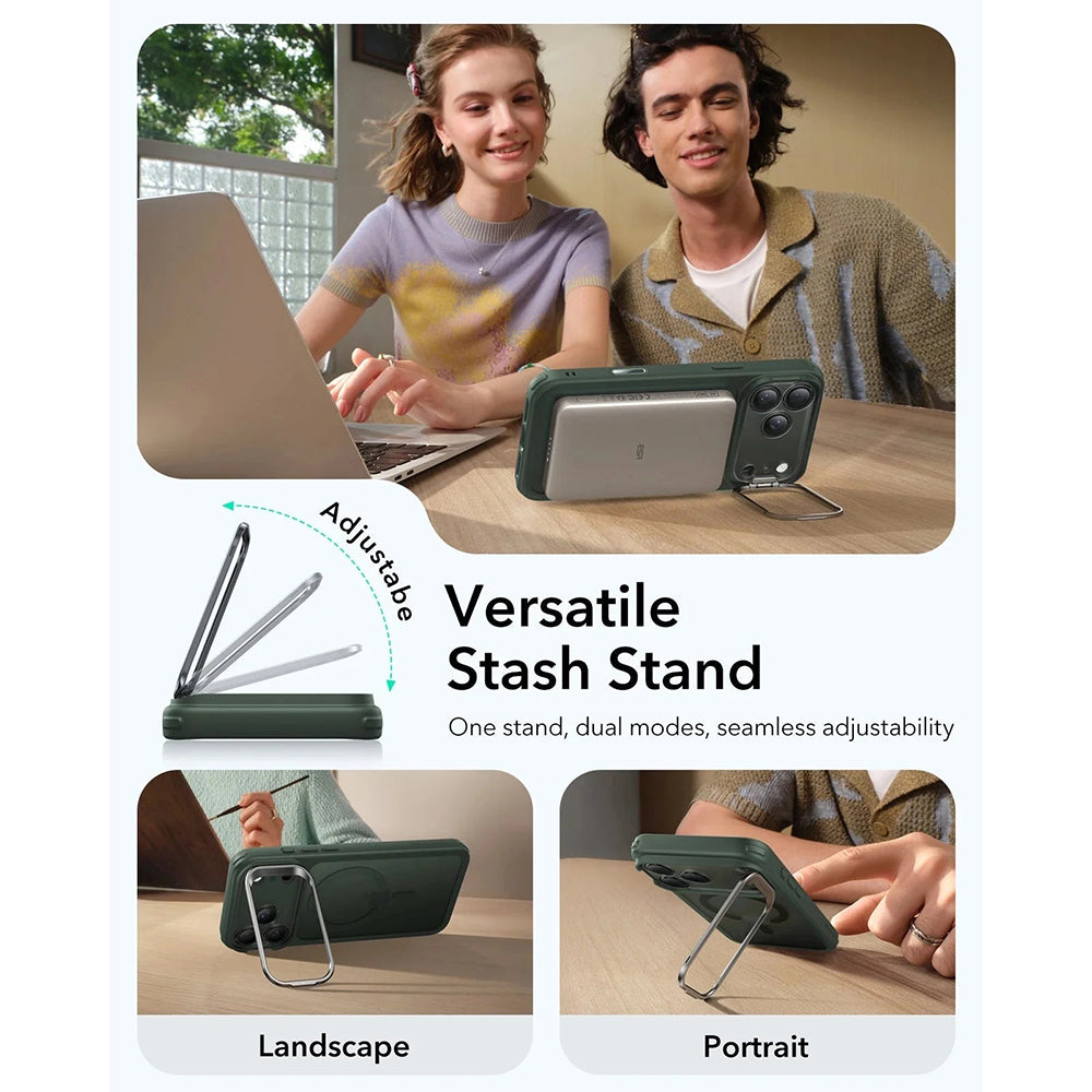 MagSafe Case for Apple iPhone 17 Pro Max, ESR, Classic Hybrid, Satin Green