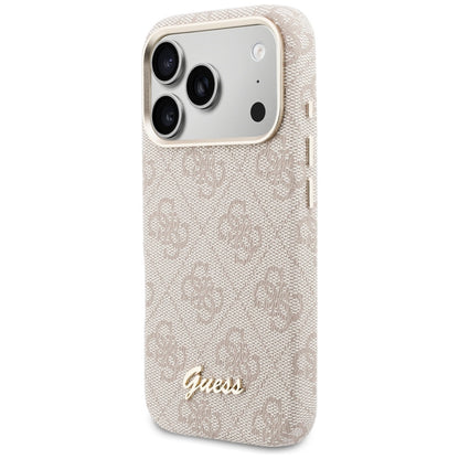 MagSafe Case for Apple iPhone 17 Pro Max, Guess, 4G Script Logo, Pink