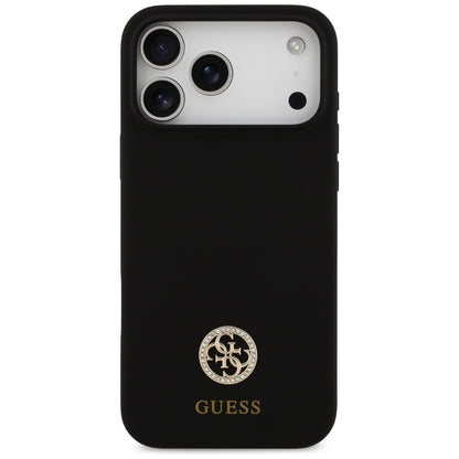 MagSafe Case for Apple iPhone 17 Pro Max, Guess, Strass 4G Logo, Black
