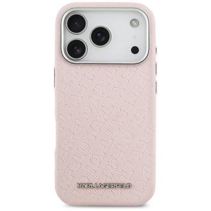 MagSafe Case for Apple iPhone 17 Pro Max, Karl Lagerfeld, FW Stamped Karl, Pink