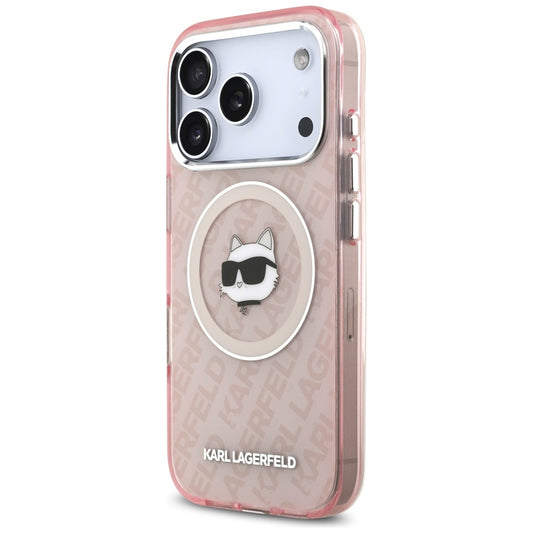 MagSafe Case for Apple iPhone 17 Pro Max, Karl Lagerfeld, IML Choupette's Head, Pink