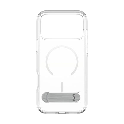 MagSafe Case for Apple iPhone 17 Pro Max, PanzerGlass, Care Feature Kickstand, White Transparent