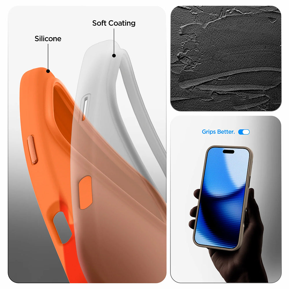 MagSafe Case for Apple iPhone 17 Pro Max, Spigen, Silicone Fit, Orange