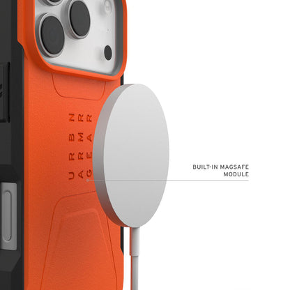 MagSafe Case for Apple iPhone 17 Pro Max, Urban Armor Gear, Civilian LT, Orange