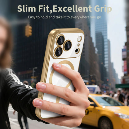 MagSafe Case for Apple iPhone 17 Pro, Techsuit, Luxury Crystal, Gold