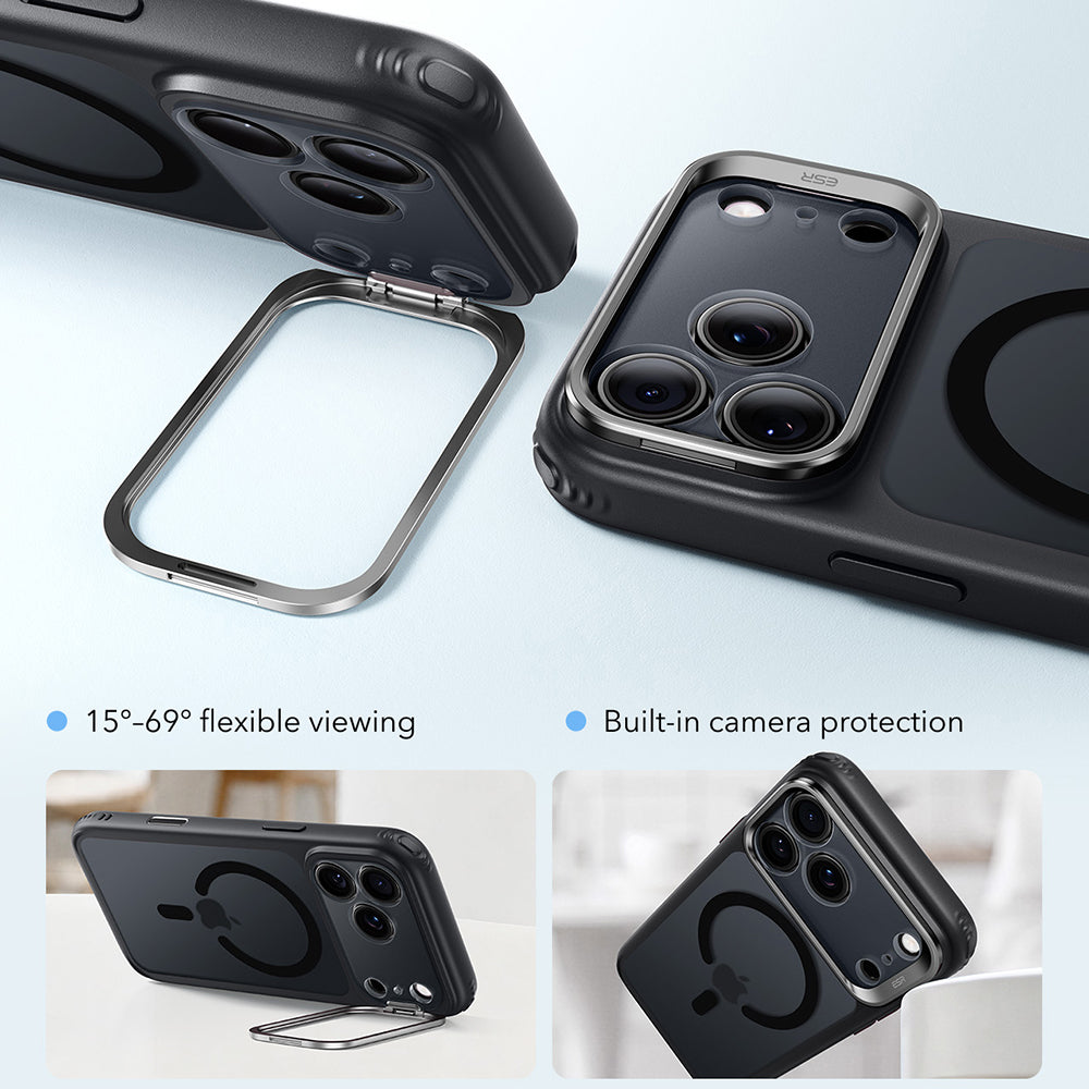 MagSafe Case for Apple iPhone 18 Pro / 17 Pro, ESR, Classic Hybrid Kickstand, Matte Black