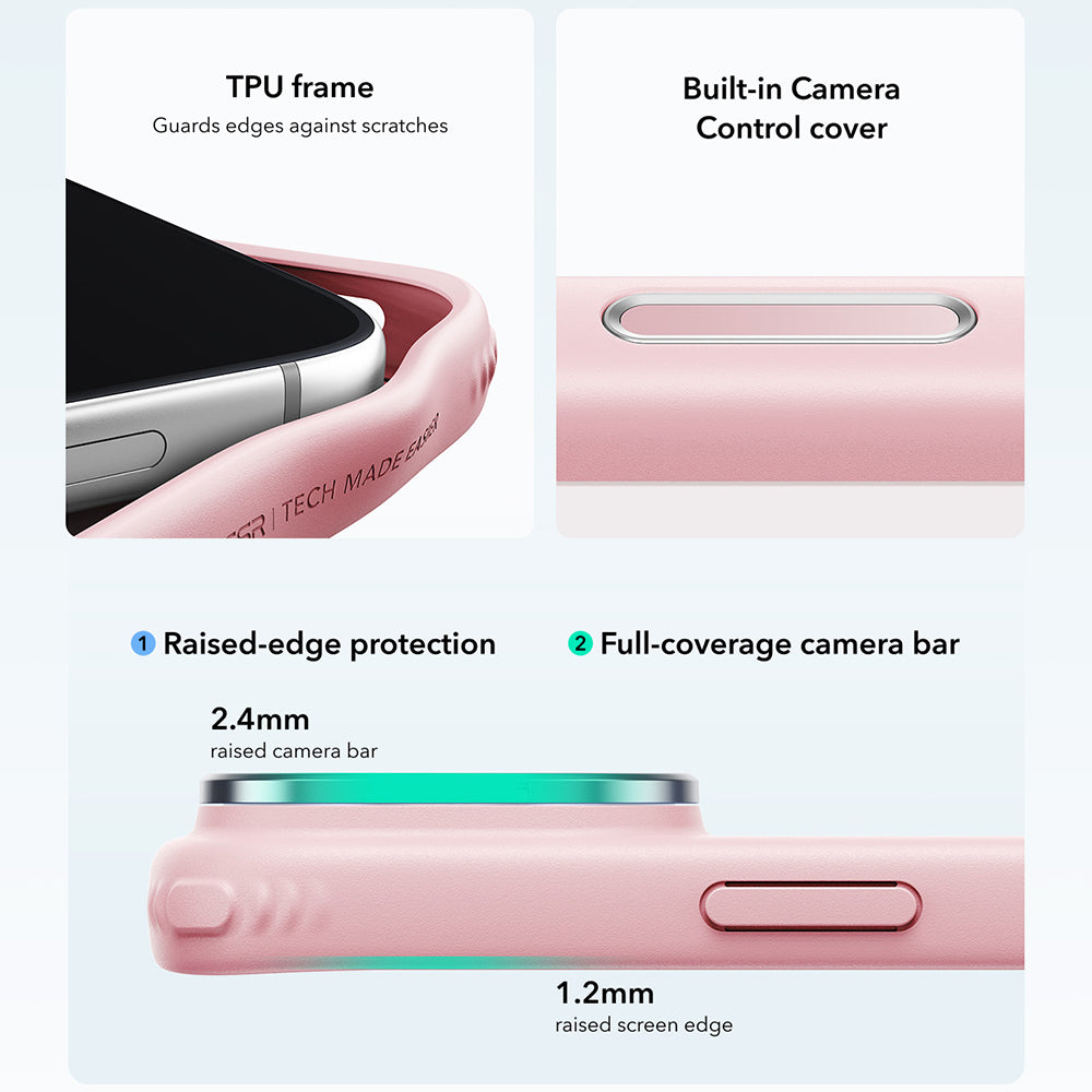 MagSafe Case for Apple iPhone 18 Pro / 17 Pro, ESR, Classic Hybrid Kickstand, Satin Pink